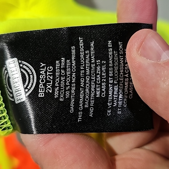 Forcefield XXL yellow reflective short sleeve shirt - Picture 7 of 7